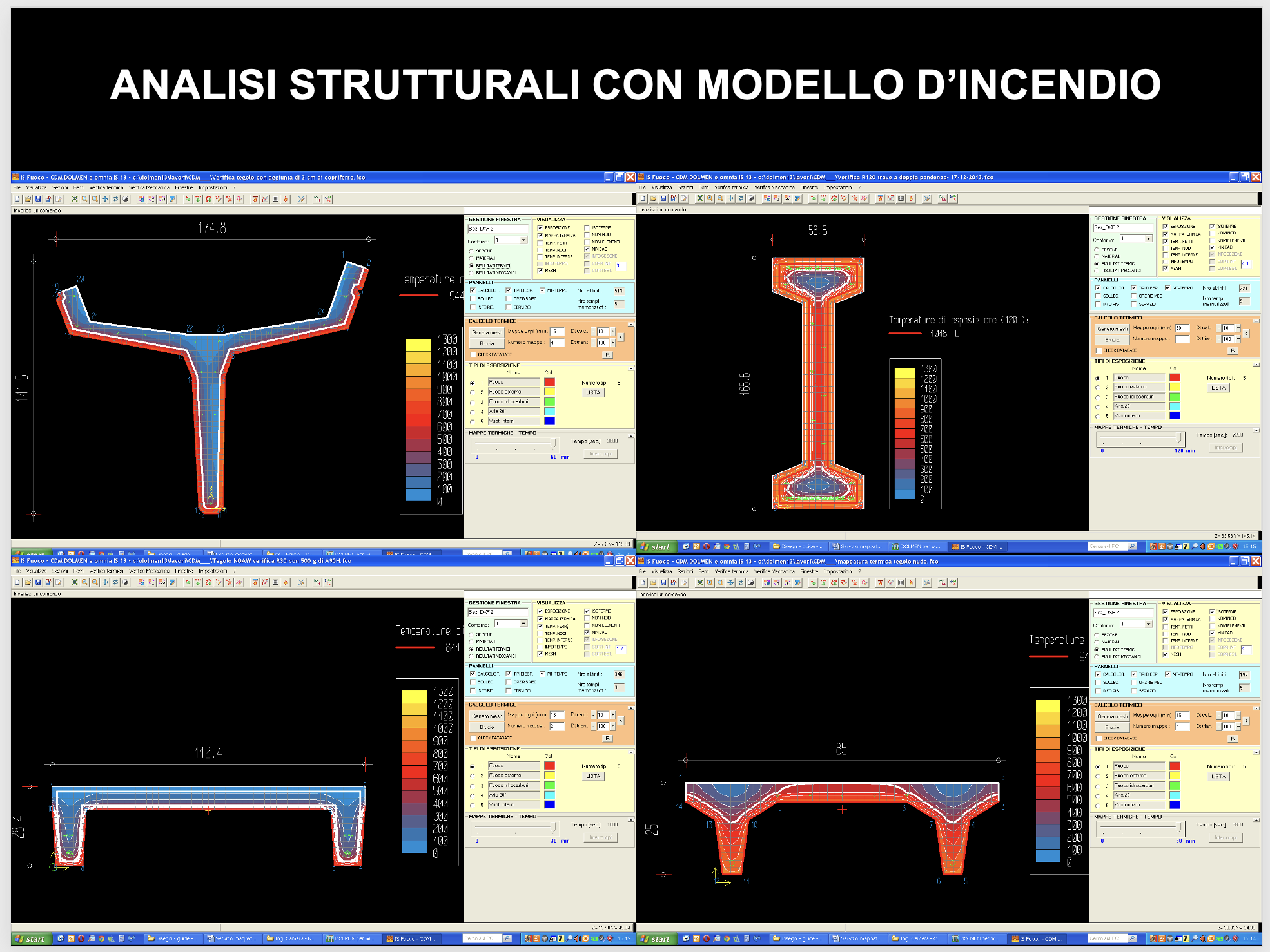 Analisi di resistenza al fuoco con mappatura termica